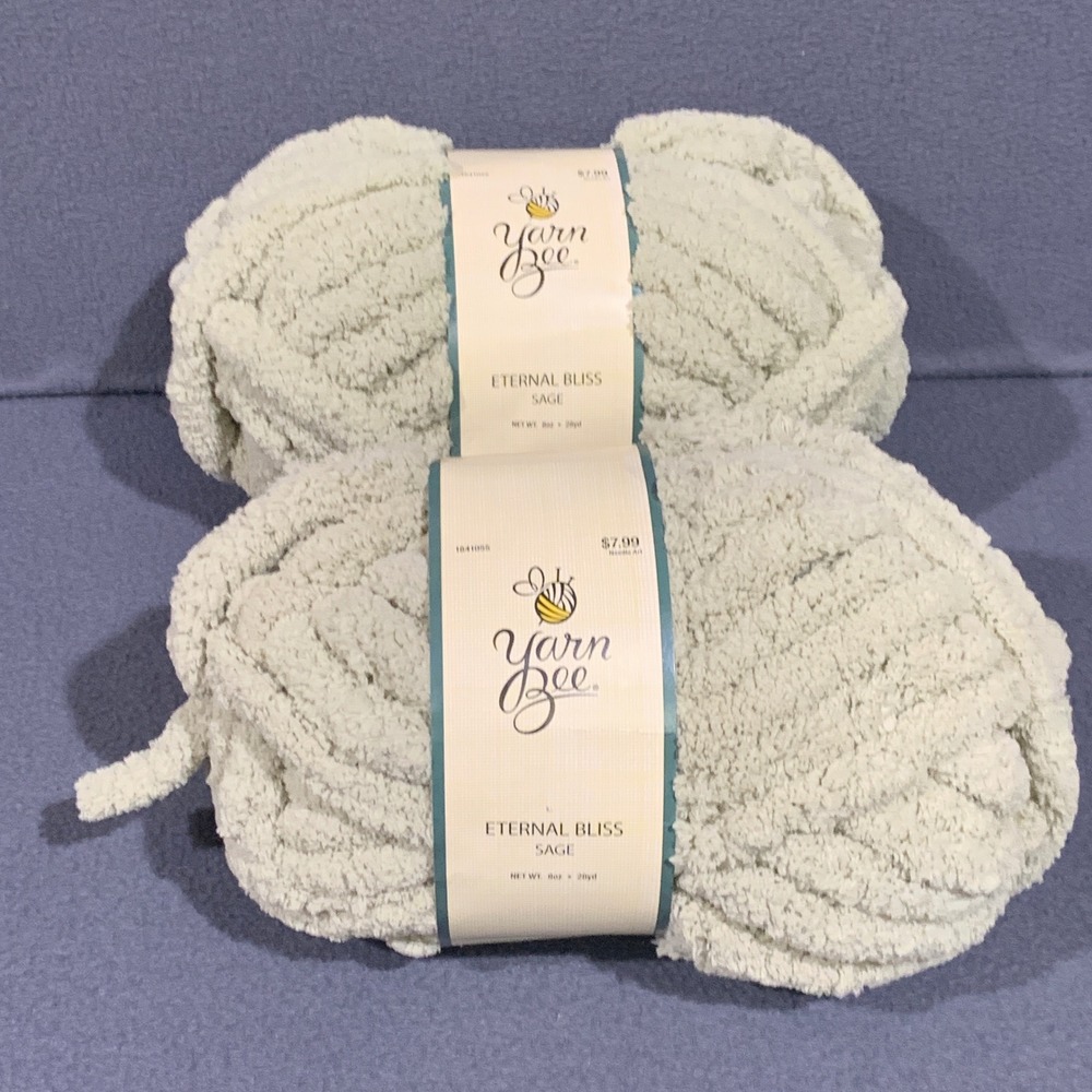 Yarn Bee Eternal Bliss Sage Jumbo Yarn Lot‎ of 2 Skeins Hobby Lobby